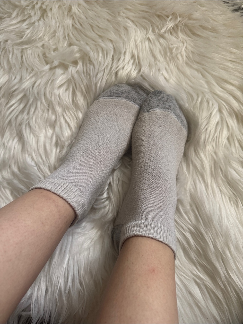 Well worn stinky Hanes No-Show Athletic Socks - Gray with Dark Gray Accents - Picture 6 of 6